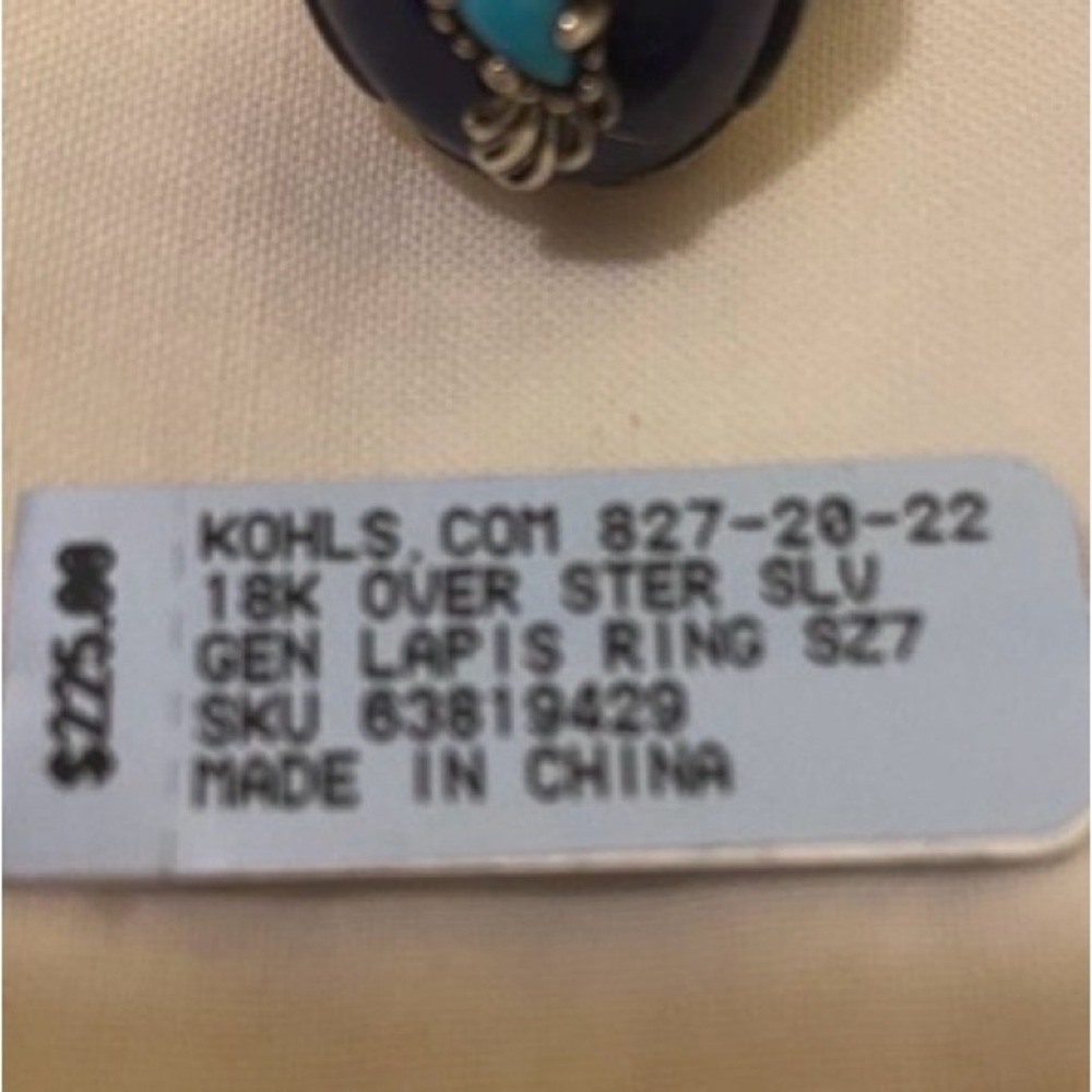 Kohl's Silver Ring with Blue and Turquoise Hummingbird - Picture 10 of 10